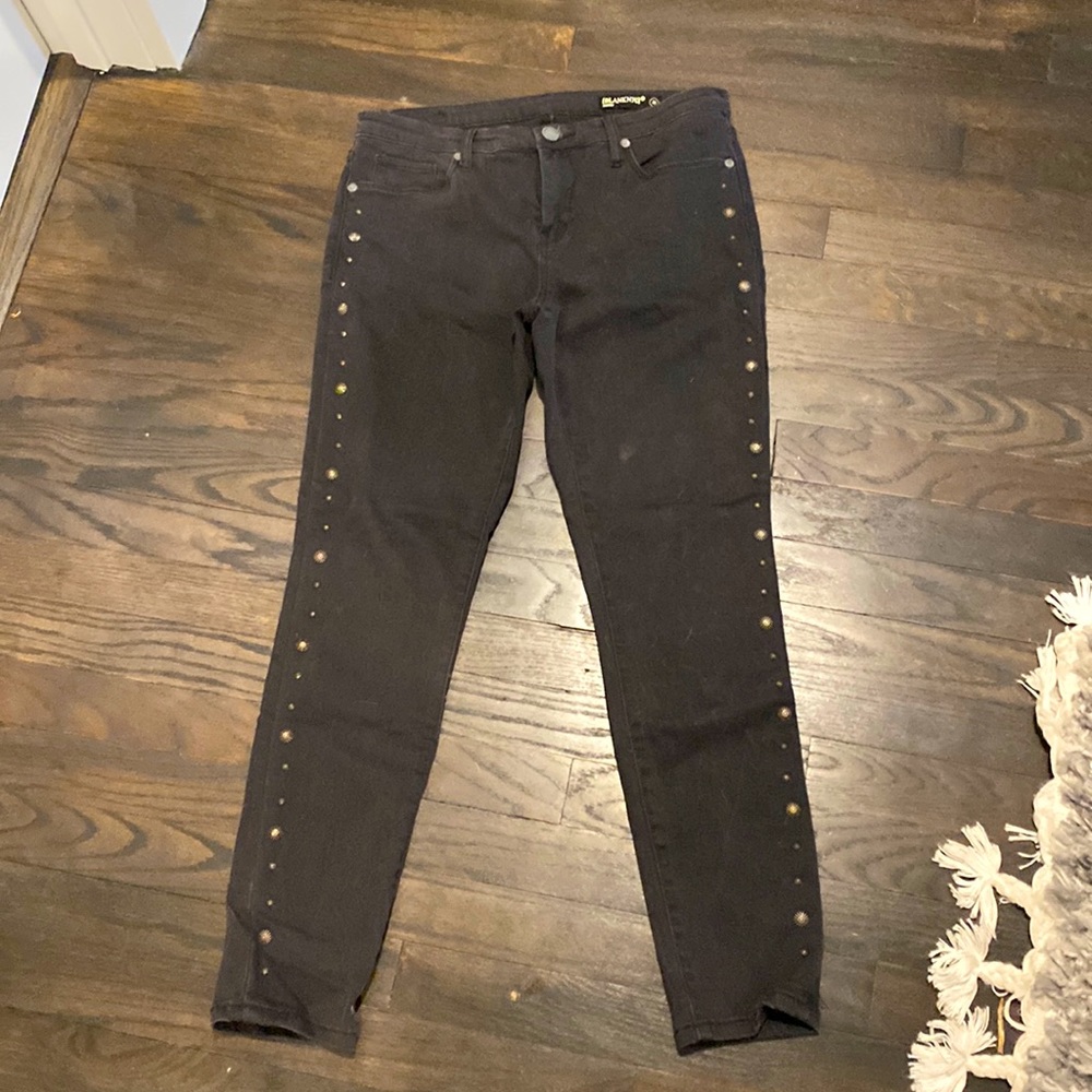 Embellished Black Denim Jeans